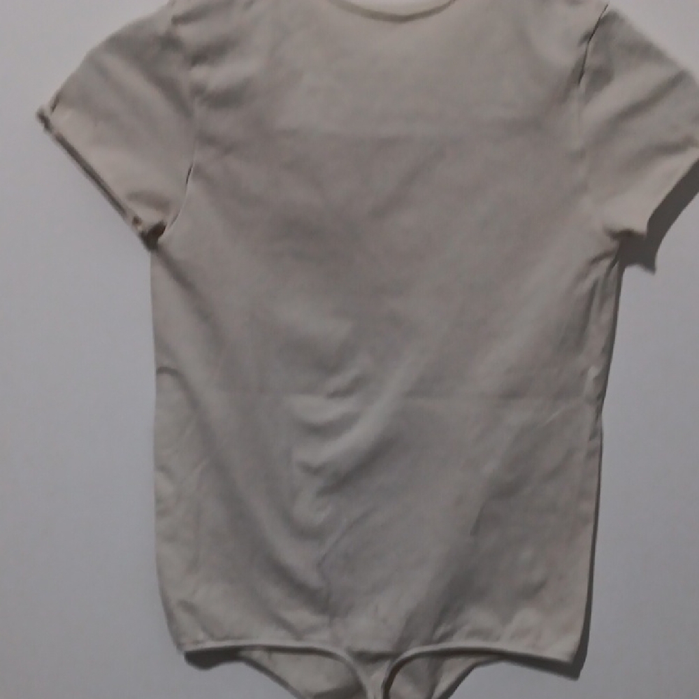 Cream Short Sleeve Bodysuit